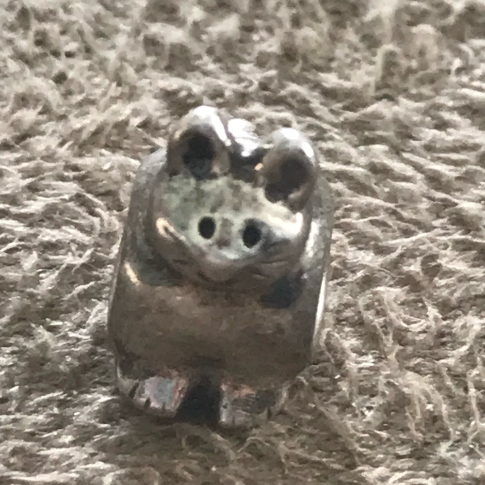 Retired Pandora Silver Cat Charm
